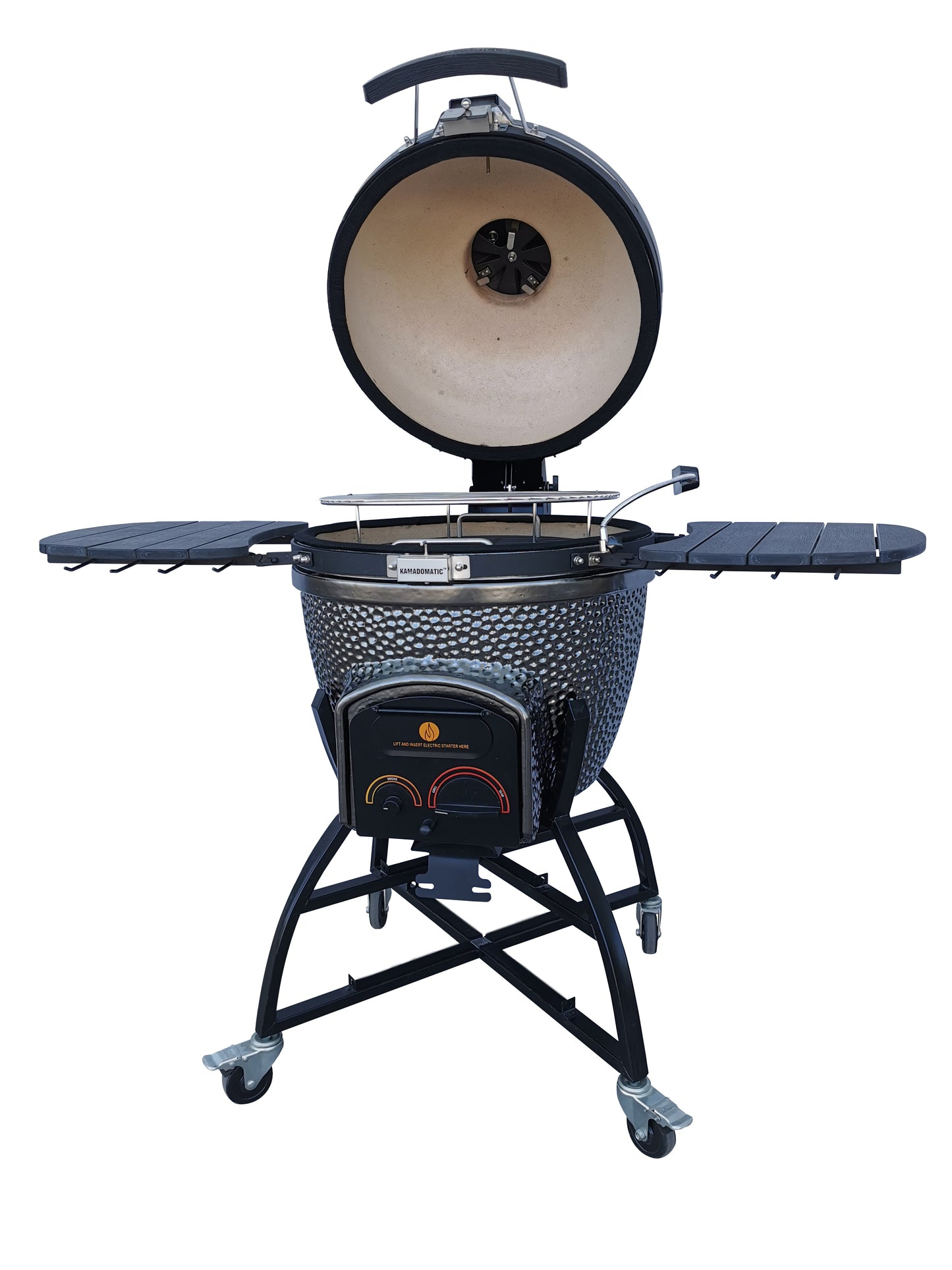 Vision Grills | Elite Series XD402MG Deluxe Ceramic Kamado in Metallic Grey