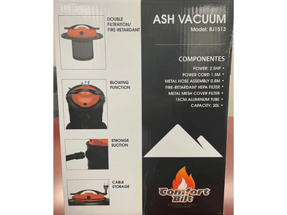 ComfortBilt Black Metal Ash Vacuum - BJ1513