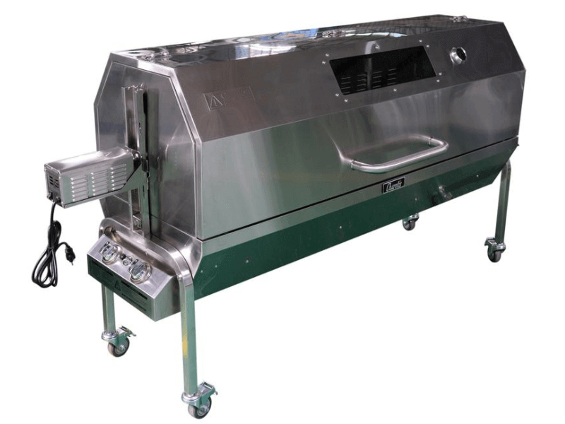 Charotis 52" Dual Fuel Pig Roaster with lid closed