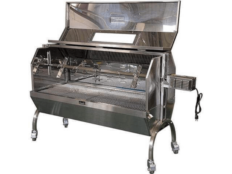 Charotis 52" Charcoal whole hog bbq with lid open