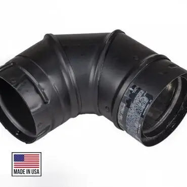 ComfortBilt Duravent 3" PelletVent Pro Black 90 Degree Elbow - 3PVP-E90B