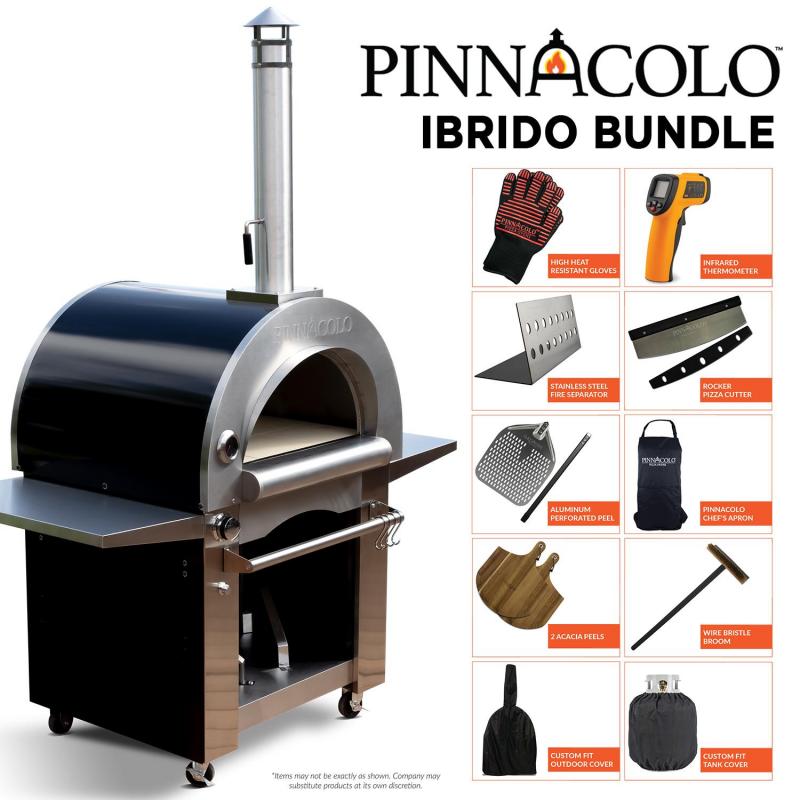 PINNACOLO | IBRIDO (HYBRID) Gas/Wood Pizza Oven With Accessories - PPO103 with accessories