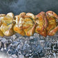 Charotis | Roaster/Rotisserie Chicken Spit Fork Attachment with chicken roasting 