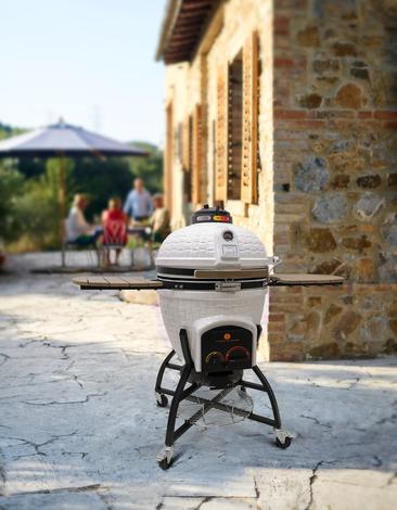 Vision Grills | Elite Series XR402WC Deluxe Ceramic Kamado in White