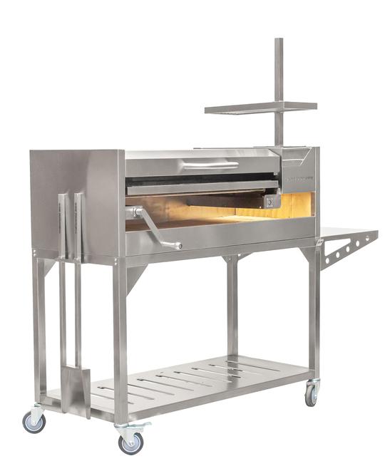 Tagwood BBQ | Argentine Santa Maria Wood Fire & Charcoal Grill with Top Lid | BBQ01SS