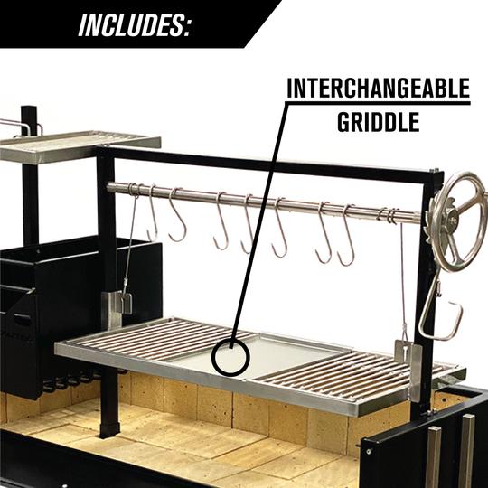 Tagwood BBQ | Argentine Santa Maria Wood Fire & Charcoal Grill | BBQ03SI-- PRE-ORDER | estimated shipping starting as of December 2022