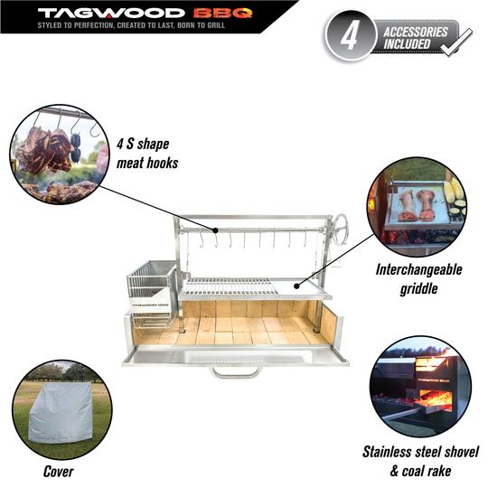 Tagwood BBQ | Santa Maria Argentine Wood Fire & Charcoal Grill Built in | BBQ05SS-- PRE-ORDER | estimated shipping starting as of December 2022