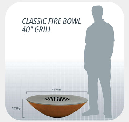 ARTEFLAME | Classic 40" - Fire Bowl With Cooktop - AFCL40CT.2-HomeOutdoors