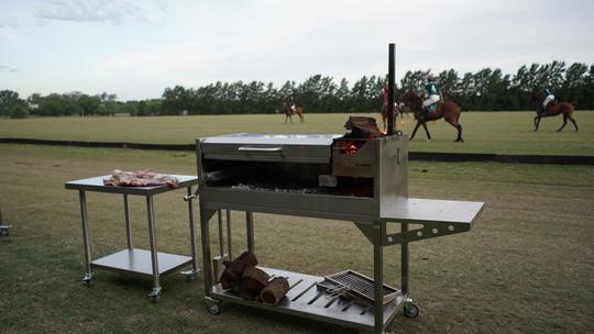 Tagwood BBQ | Argentine Santa Maria Wood Fire & Charcoal Grill with Top Lid | BBQ01SS