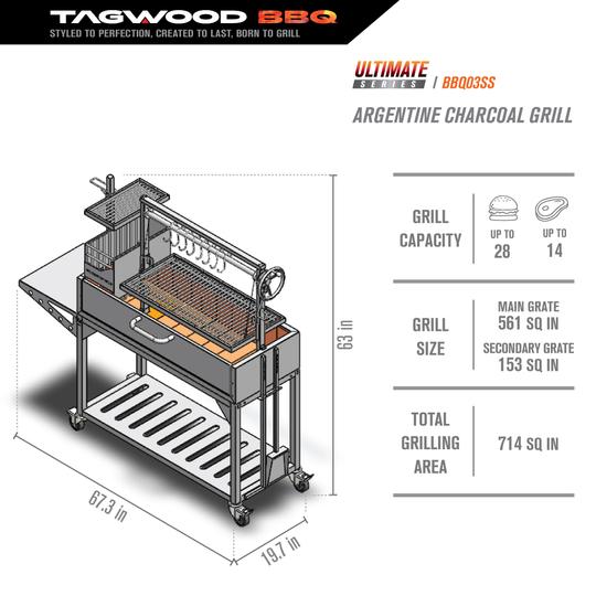 Tagwood BBQ | Argentine Santa Maria Wood Fire & Charcoal Grill | BBQ03SS