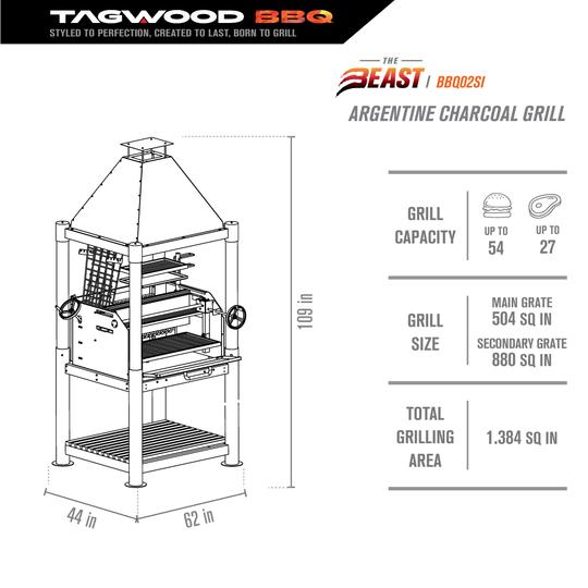 Tagwood BBQ | The Beast | Argentine Wood Fire & Charcoal Grill | BBQ02SI