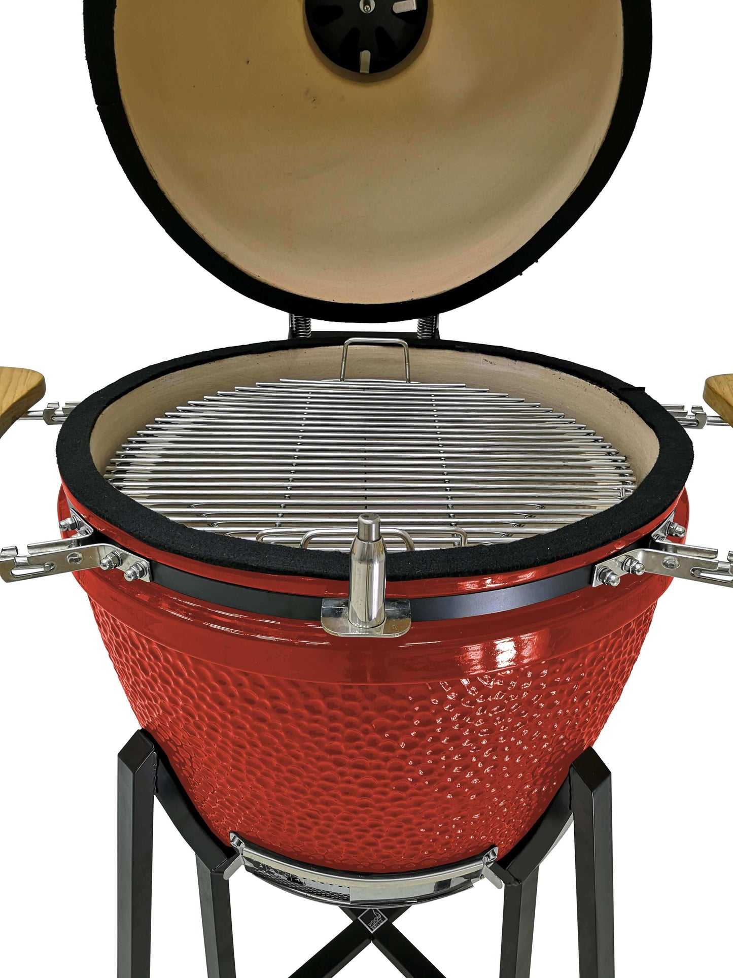 Vision Grills | Heavy Duty 1-Series Ceramic Kamado Grill in Red B-R2C2AX-S