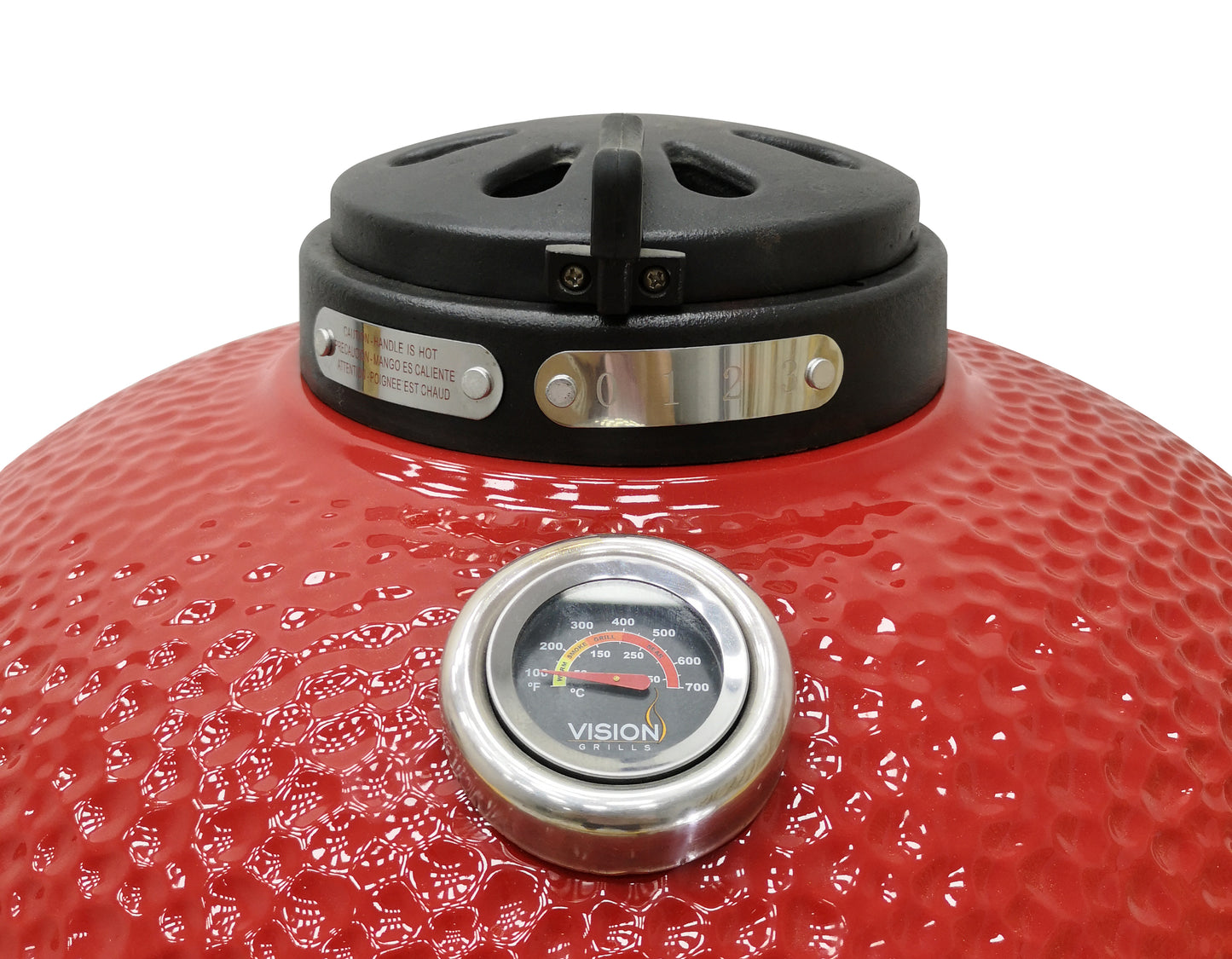 Vision Grills | Heavy Duty 1-Series Ceramic Kamado Grill in Red B-R2C2AX-S