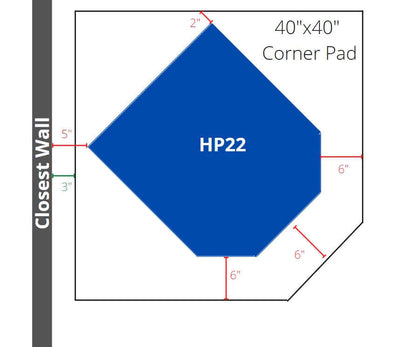 ComfortBilt Corner Hearth Pad - Natural Silver Slate