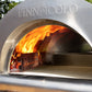PINNACOLO | IBRIDO (HYBRID) Gas/Wood Pizza Oven With Accessories - PPO103 with wood flames inside 