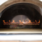 PINNACOLO | IBRIDO (HYBRID) Gas/Wood Pizza Oven With Accessories - PPO103 with propane flames inside 