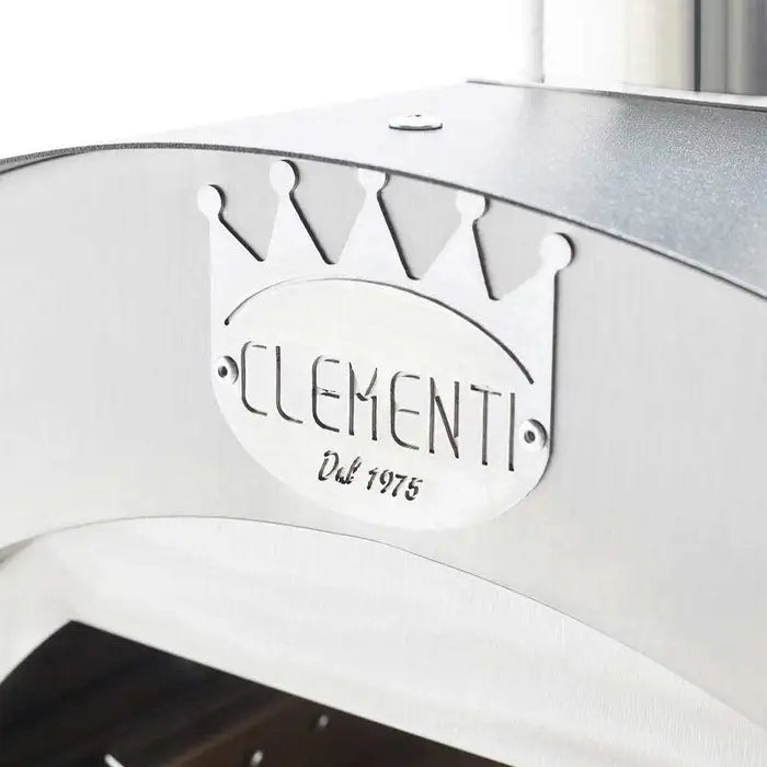 CLEMENTI | Clementino Hybrid Portable Wood & Gas Fired Pizza Oven Logo on front 