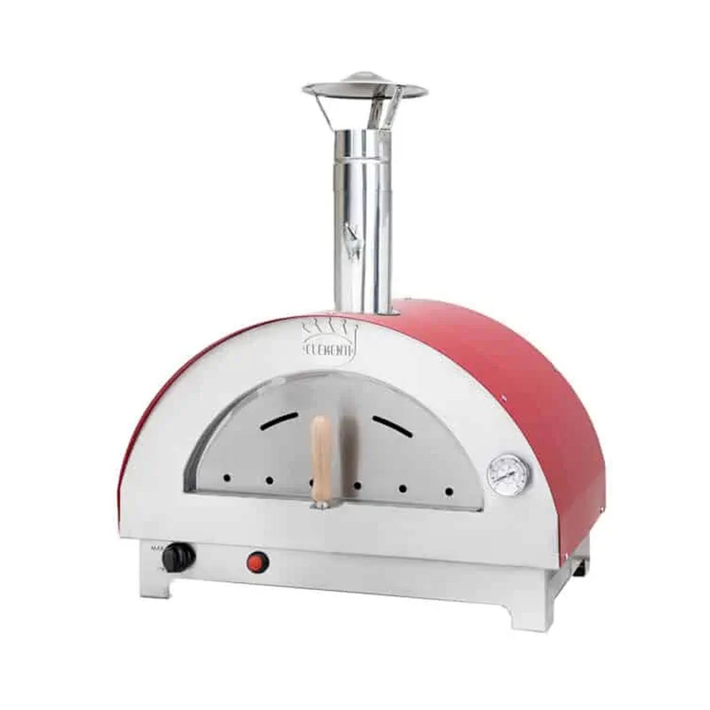 CLEMENTI | Clementino Hybrid Portable Wood & Gas Fired Pizza Oven in red