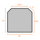 ComfortBilt | Flat Wall Hearth Pad - Pewter