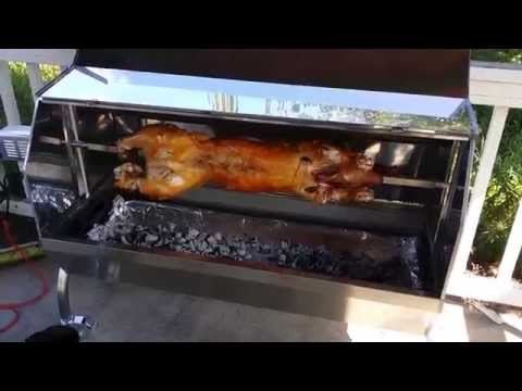 Charotis | 62" Charcoal Spit Roaster/Rotisserie - SSH1-XL with pig roasting video